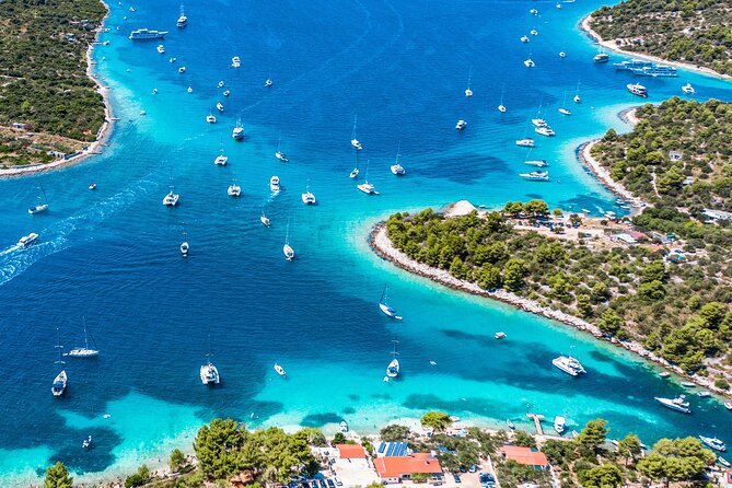 Blue Lagoon & 3 Islands Private Boat Tour - Stop One: Trogir UNESCO Town Walk and Bell Tower Views