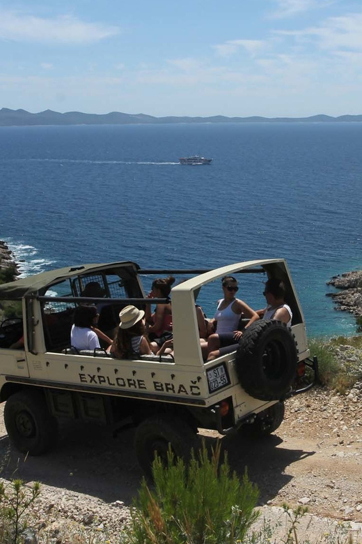 Brač: Island Exploration Tour by Four-Wheel Drive Jeep - Donji Humac stone quarry: limestone in full-scale, with an echo trick