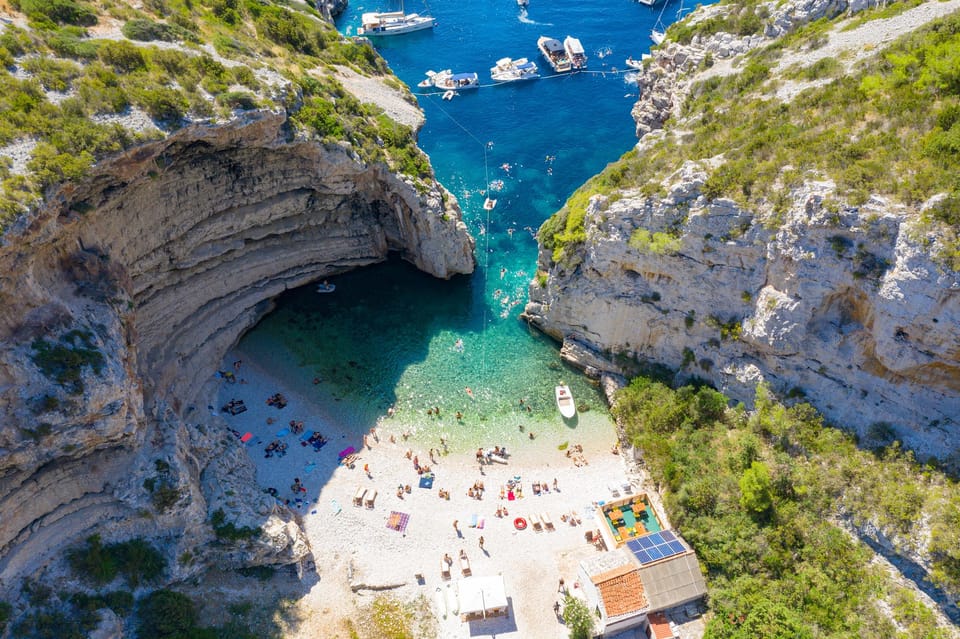 From Hvar: Blue cave group speedboat tour full day - Budikovac Blue Lagoon: your first real swim-and-snorkel stop