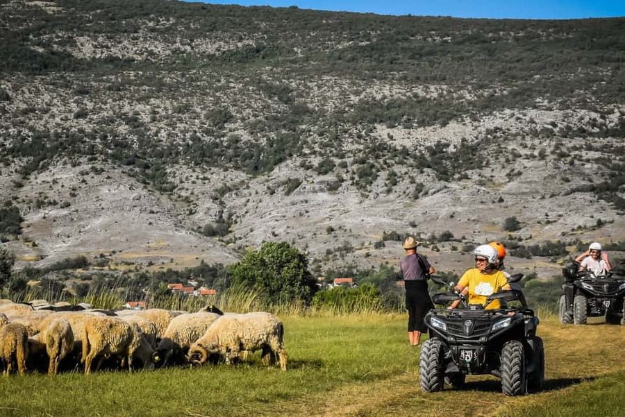 From Split: ATV Dinara Mountain Tour with Picnic - Final Ride Back and the Rumin Finish