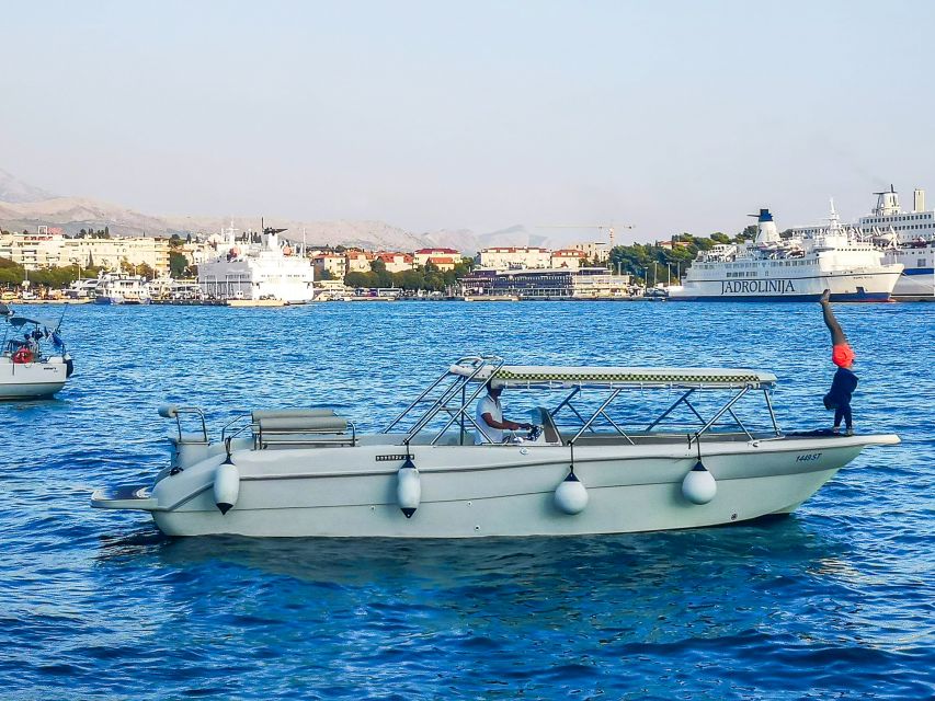 From Split: Blue Cave & 5 Islands with Vis & Hvar Boat Tour - From Trg Republike (Prokurative) to the Blue Cave in About 90 Minutes