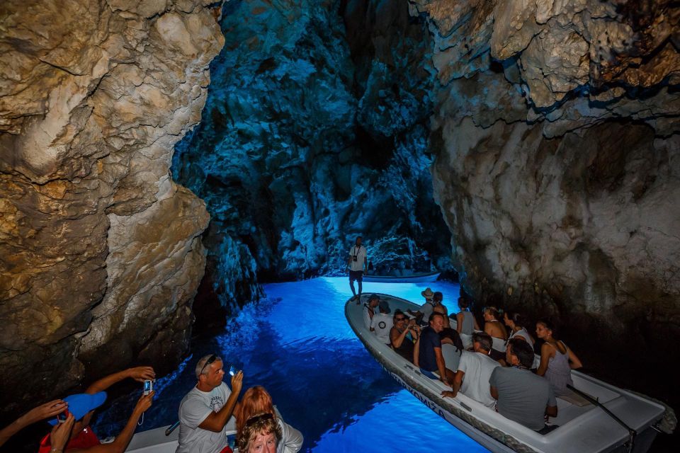 From Split: Blue Cave, Hvar, Mamma Mia, 5 Islands boat Tour - Komiža on Vis: free time, swimming, and the Mamma Mia connection