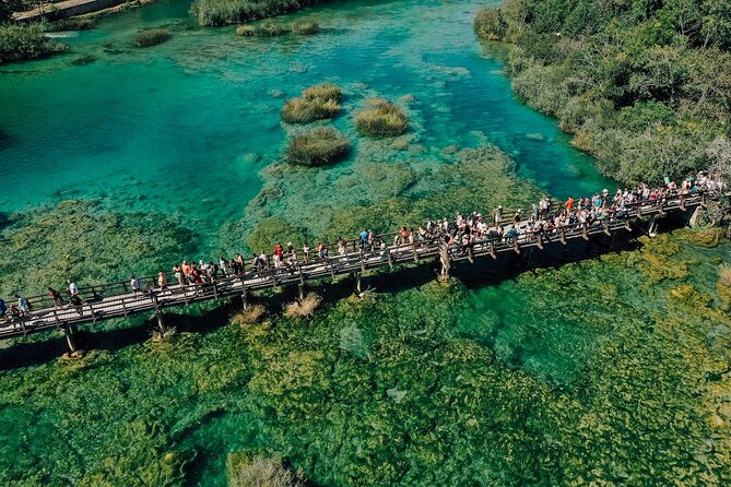 From Split: Krka Waterfalls, Food & Wine Tasting Tour - Skradin town time: fortress views, drinks, and where you swim