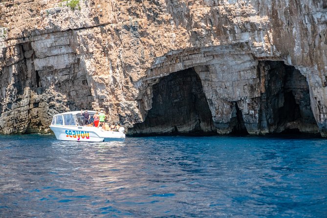 Private Luxury Boat tour for 12 from Split, Brac, Trogir, Hvar - Stiniva Cove: The Tight Bay and Wind-Sculpted Cliffs