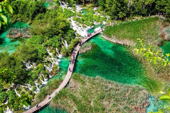 Private Split to Zagreb transfer with Plitvice Lakes Tour - Krka-connected stop: a bridge view that breaks up the drive