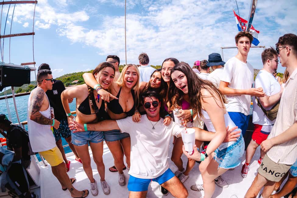 Split: Blue Lagoon Boat Party with Slide, Dj and After Party - Free Club Entry and the After-Party Flow in Split