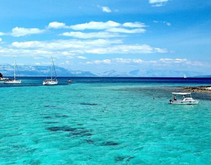 Split: Blue Lagoon Boat Trip with Lunch, Wine and Snorkeling - First big moment: Krknjaši Blue Lagoon on Drvenik