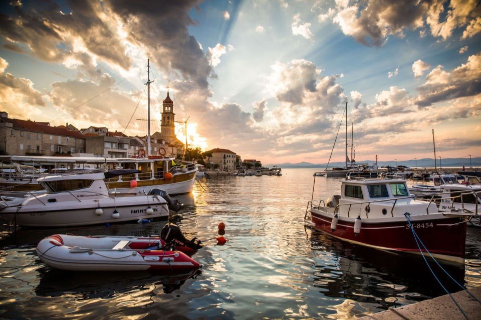 Split: Brac Island and Sutivan Village Sunset Boat Tour - Sailing Toward Brac: Beaches, Panoramic Views, and the Way Light Changes