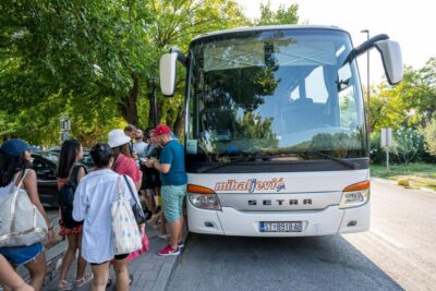 Split: Krka Waterfalls Guided Day Trip with Swim & Boat Tour - Getting There: Bus Ride, WhatsApp Updates, and Two Group Styles