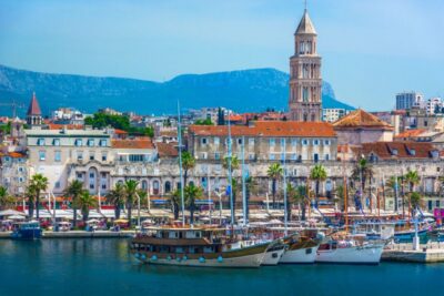 Split: Old Town Guided Evening Walking Tour - Meeting at Split Port (Trg Braće Radić): find the big red SPLIT sign