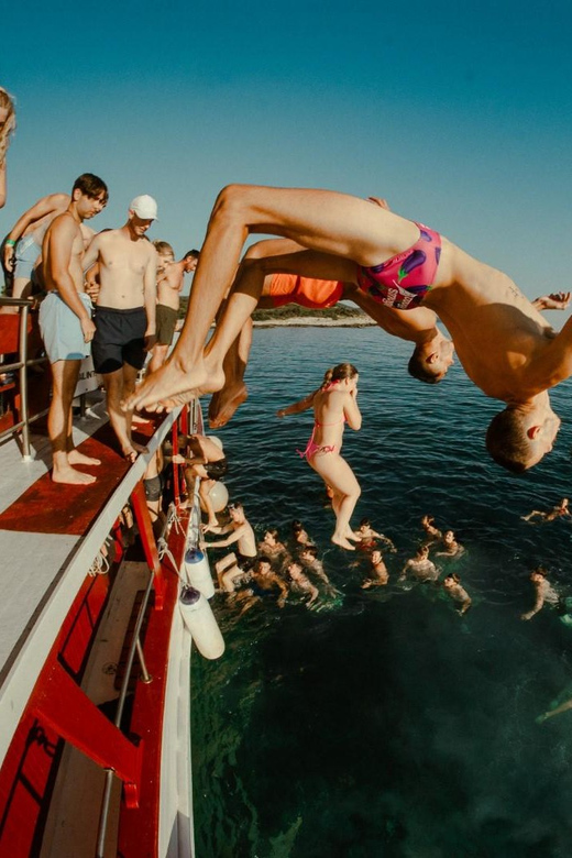Split: Sunset Boat Party with Live DJs and Blue Lagoon Swim - Drvenik Veli and the Sunset Return: When the Music Meets Real Golden Hour
