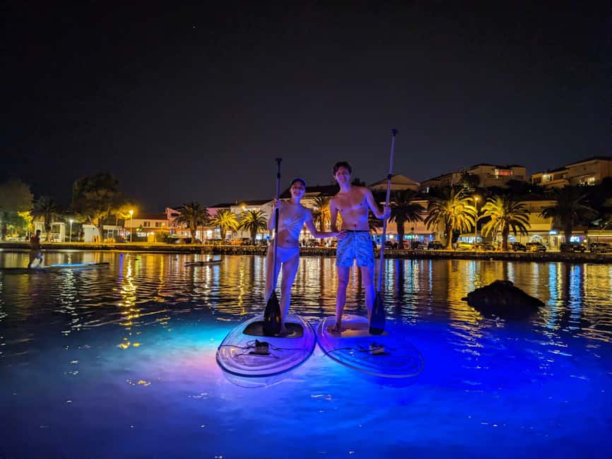 Split: Transparent SUP night Glow tour - Transport and timing: van rides, 150 minutes, and why it helps