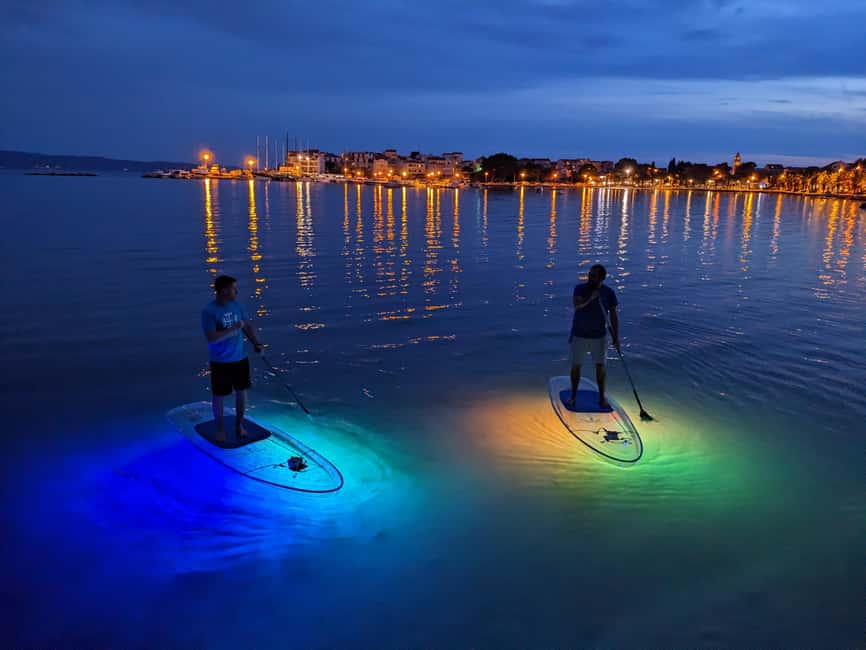 Split: Transparent SUP night Glow tour - Beginner fitness and the real paddle distance (it’s not a marathon)