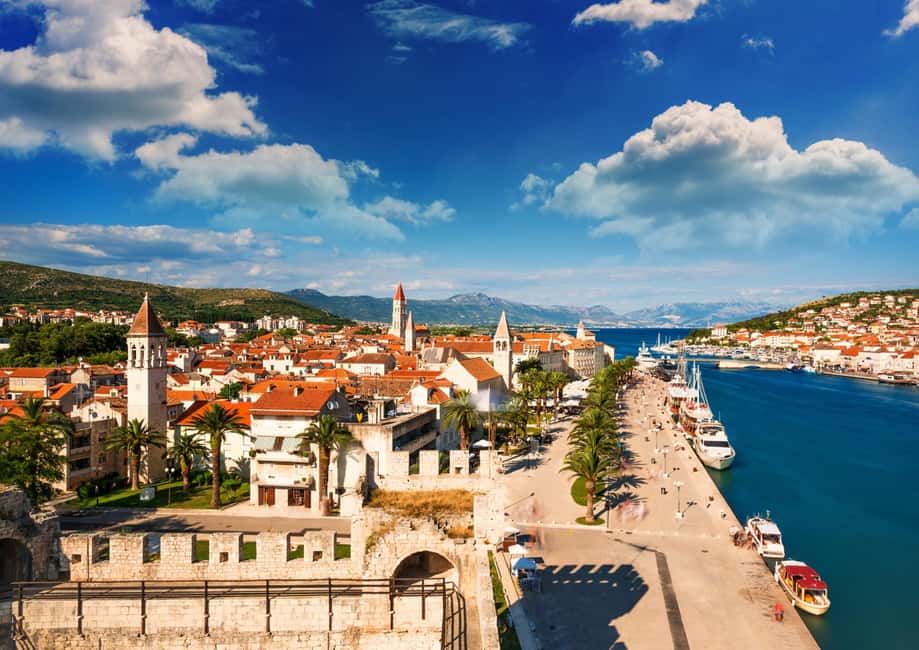 Split: Trogir Open Top Bus Trip + Free Split Walking Tour - Trogir Old Town walking tour: medieval streets that reward slow walking