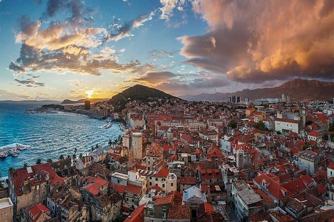 The Diocletian route - Panoramic Flight over Split - Stop 3: Southern Split Coast and the Marjan Turn