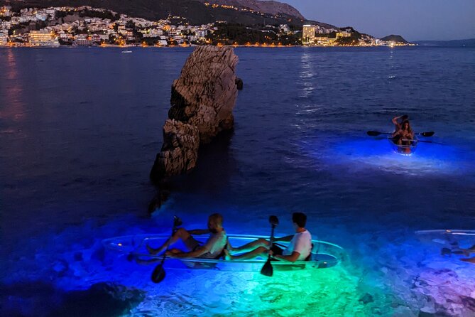 Transparent Kayak Glow Tour in Split - The Main Paddle: Žrnovnica River to Sea Again