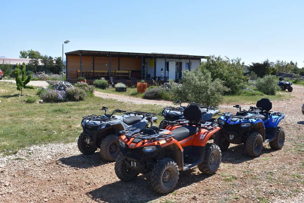 Trogir, Žedno: Čiovo Island 100% Off-Road Quad ATV Tour - Stop 1 and 2: from the base to the first viewpoint rhythm