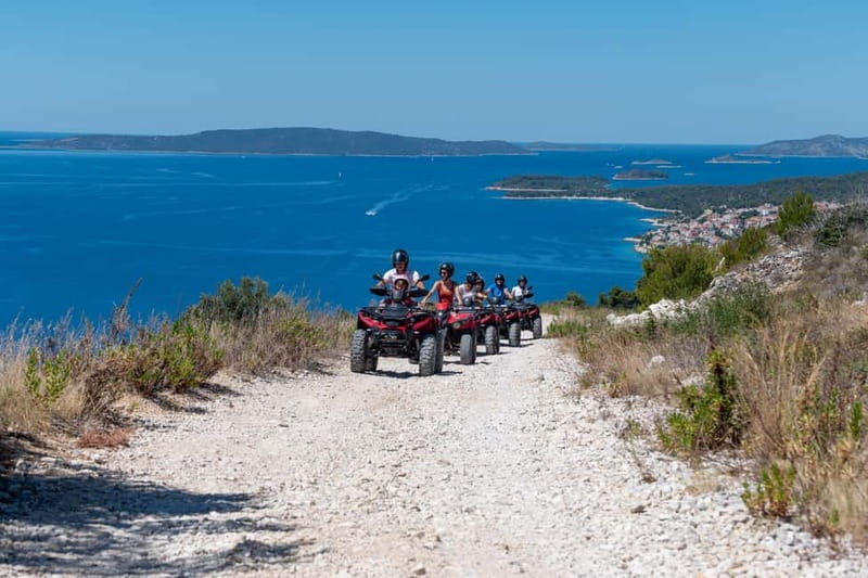 Trogir, Žedno: Čiovo Island 100% Off-Road Quad ATV Tour - The 2-hour vs 3-hour option: the southern ride and swim break